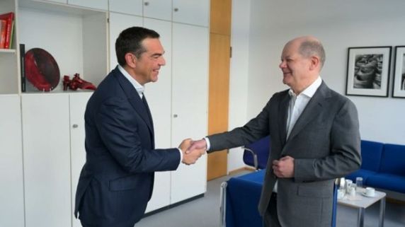 Al Tsipras- Olaf Soltz