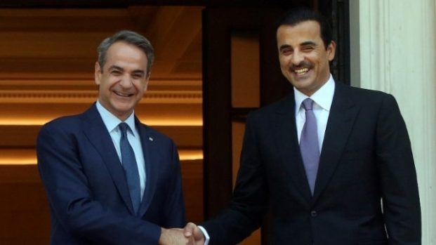 Kyriakos Mitsotakis - Tamim bin Hamad Al Thani